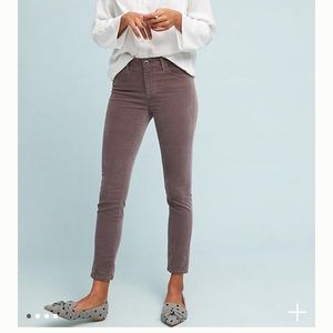 AG Stevie Ankle Slim Straight corduroy jeans-gray